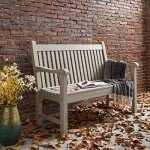 Grey 2-Person All-Weather Garden Bench