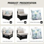 7-Piece Brown/Beige Wicker Outdoor Patio Set