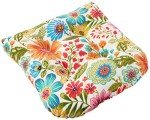 Bright Floral Outdoor Chair Cushions - Set of 2