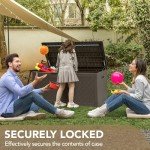 100 Gallon Waterproof Resin Deck Box for Outdoors