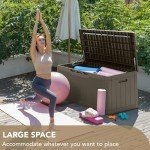 100 Gallon Waterproof Resin Deck Box for Outdoors