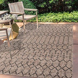 Moroccan Geometric Area Rug for Indoor/Outdoor Use