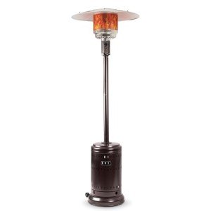Outdoor Propane Patio Heater with Wheels - Bronze