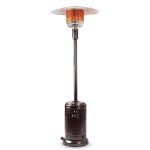 Outdoor Propane Patio Heater with Wheels - Bronze