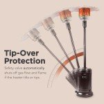 Outdoor Propane Patio Heater with Wheels - Bronze