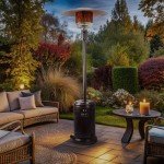 Outdoor Propane Patio Heater with Wheels - Bronze