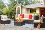 Vongrasig 6-Piece Outdoor Wicker Sofa Set