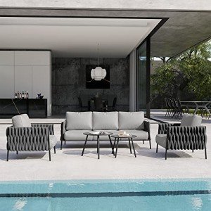 EAST OAK 5-Piece Outdoor Patio Sofa Set