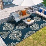 Waterproof Reversible 5x8ft Outdoor Area Rug