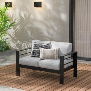 Wisteria Lane All-Weather Outdoor Aluminum Loveseat