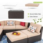 Vongrasig 6-Piece Outdoor Wicker Sofa Set