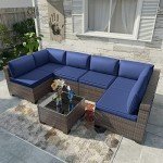 Kullavik 7-Piece Outdoor Rattan Sofa Set