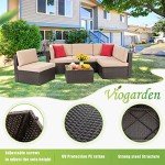 Vongrasig 6-Piece Outdoor Wicker Sofa Set