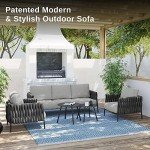 EAST OAK 5-Piece Outdoor Patio Sofa Set