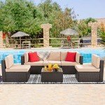 Vongrasig 6-Piece Outdoor Wicker Sofa Set