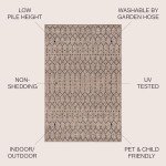 Moroccan Geometric Area Rug for Indoor/Outdoor Use