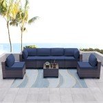 Kullavik 7-Piece Outdoor Rattan Sofa Set