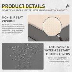 Lviden 3-Seat Wicker Patio Sofa with Cushions