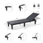 Adjustable Waterproof Outdoor Chaise Lounge Chairs - Set of 2