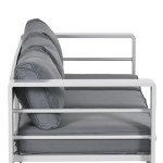 Outsunny 69" Modern 3-Seater Aluminum Patio Sofa