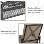 SUNCROWN Adjustable Outdoor Recliner Chair with Cushion