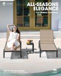 Adjustable Aluminum Chaise Lounge Chair with Wheels