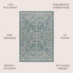 Malta Bohemian Medallion Indoor Outdoor Area Rug