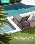 Aluminum Reclining Patio Lounge Chairs - Grey