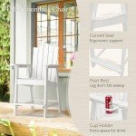 Tall Adirondack Bar Stools with Cup Holder - Set of 2