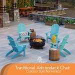 Blue Weather Resistant PolyTEAK Adirondack Chair