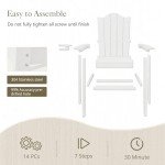 Tall Adirondack Bar Stools with Cup Holder - Set of 2