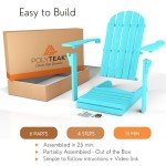 Blue Weather Resistant PolyTEAK Adirondack Chair