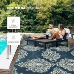 Waterproof Reversible 5x8ft Outdoor Area Rug
