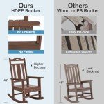 Oversized All-Weather Outdoor Rocking Chair
