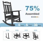 Oversized All-Weather Outdoor Rocking Chair