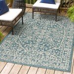 Malta Bohemian Medallion Indoor Outdoor Area Rug
