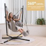 MICEPLAY 360° Swivel Hammock Chair with Stand