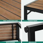 Outdoor Picnic Table and Bench Set for Six