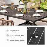 7-Piece Outdoor Dining Set with Swivel Chairs
