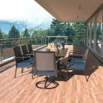 9-Piece Rattan Dining Set with Swivel Chairs