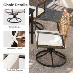 7-Piece Outdoor Dining Set with Swivel Chairs