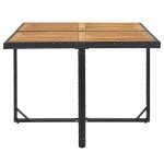 9-Piece Black Wicker Patio Dining Set