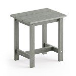 LUE BONA Weather-Resistant Patio Side Table - Gray