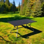 Elegant Outdoor Dining Table for 6 with Umbrella Hole