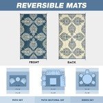Waterproof Reversible 5x8ft Outdoor Area Rug