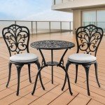 3-Piece Outdoor Bistro Table and Chair Set