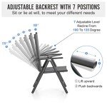 PHI VILLA 4-Piece Patio Dining Set with Umbrella