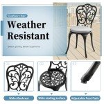 3-Piece Outdoor Bistro Table and Chair Set