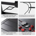 Elegant Outdoor Dining Table for 6 with Umbrella Hole