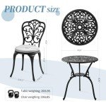 3-Piece Outdoor Bistro Table and Chair Set